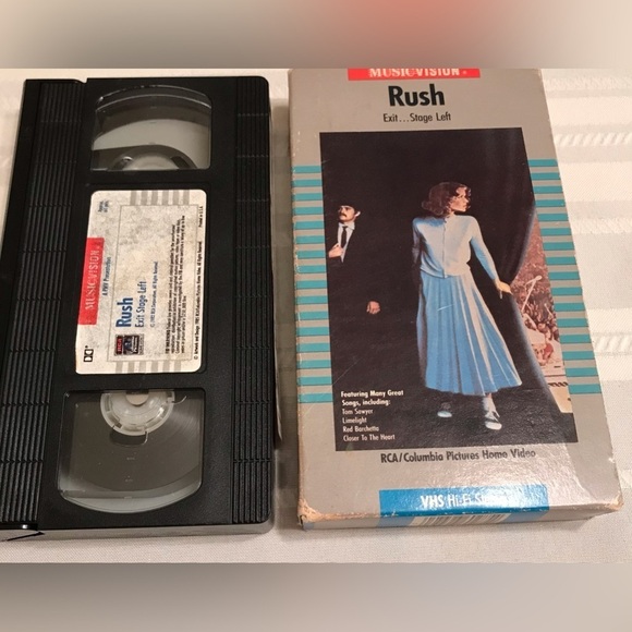 Other - VINTAGE 80S RUSH ROCK BAND VHS MUSIC CONCERT VIDEO EXIT STAGE LEFT RCA 1982. MTV